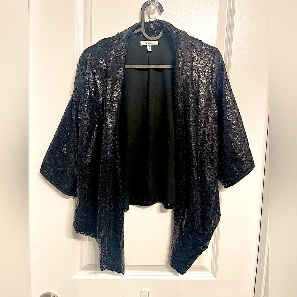 Sparkle/Glitter black sequins blazer/jacket